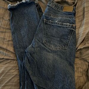 American Eagle Outfitters Dark Blue High-Rise Jeans